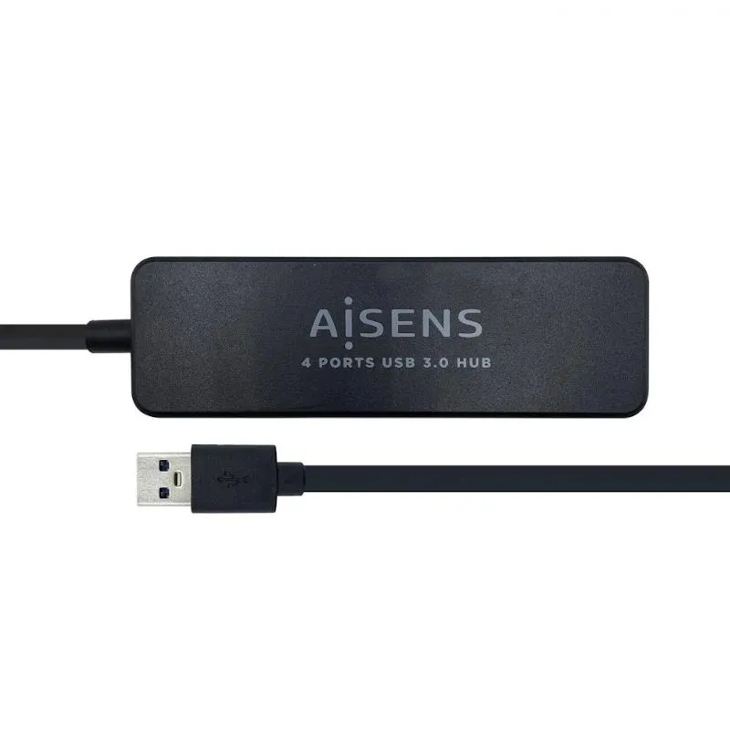 Aisens Hub USB 3.0 Tipo A/M - 4x Tipo A - Negro 30cm