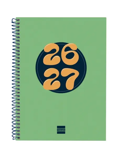 Finocam Agenda Cool Espiral 4º 155x212mm SVH Verde Curso 2026-2027