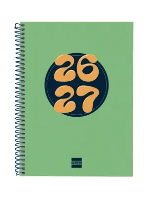 Finocam Agenda Cool Espiral 4º 155x212mm SVH Verde Curso 2026-2027