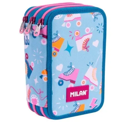 Milan Plumier 3 Pisos Con Contenido Serie Especial Roller 2