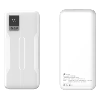 Leotec Batería Externa Polímero De Litio 20000 mAh Blanco