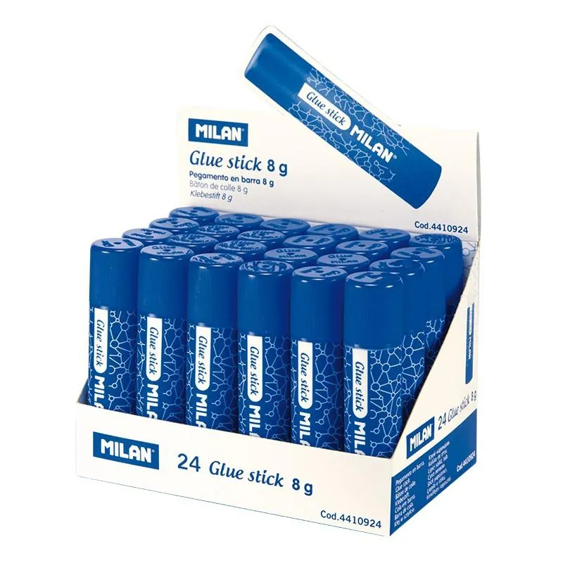 Milan Pegamento Barra 8Gr Caja Expositora -24Ud-