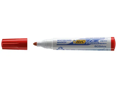 Velleda Marcador Pizarra Blanca Ecolutions 1701 Punta Redonda Rojo Caja 12 Ud