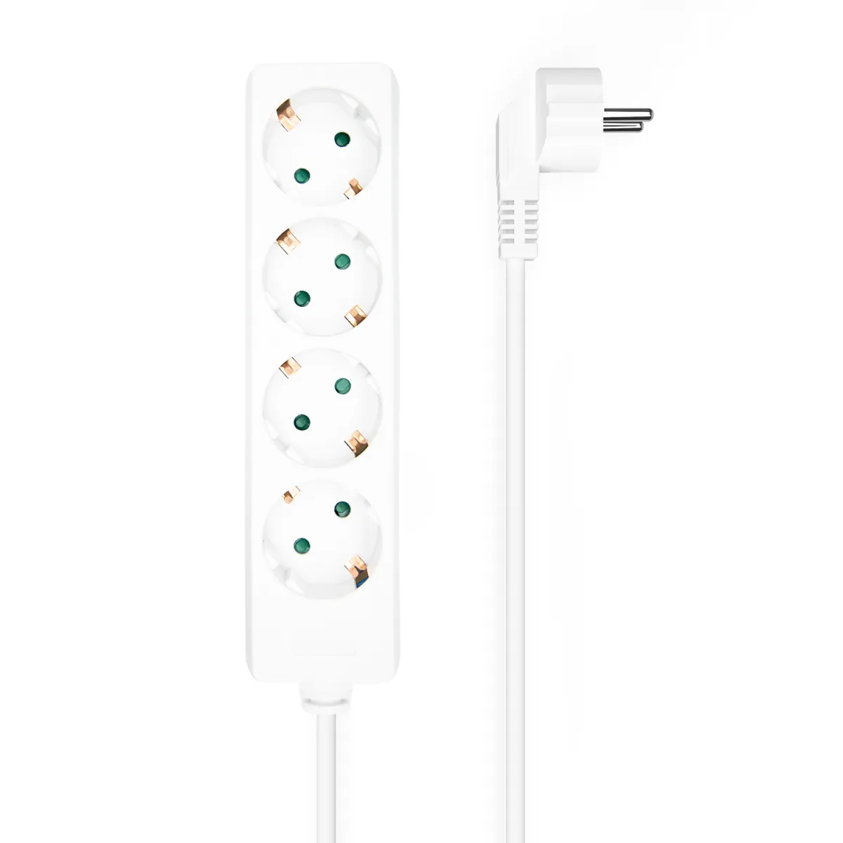 AISENS REGLETA DE ENCHUFES CON 4 TOMAS SIN INTERRUPTOR CABLE 1,4M BLANCO