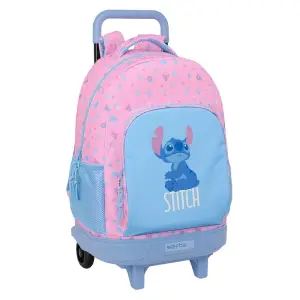 Safta Mochila con Carro Extraíble Rosa - 33L, Bolsillo Frontal, Portabotellas, Hombreras Acolchadas