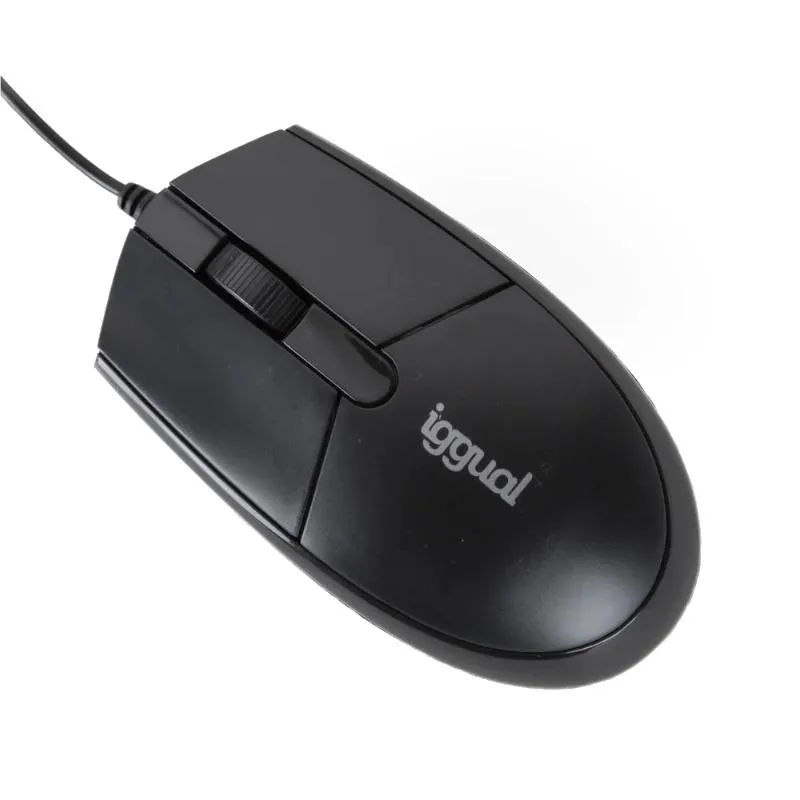 iggual Ratón Óptico COM-BASIC3 800 DPI Negro