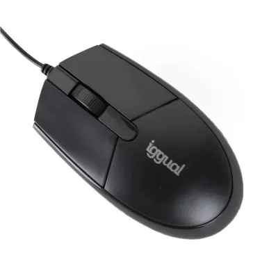 iggual Ratón Óptico COM-BASIC3 800 DPI Negro