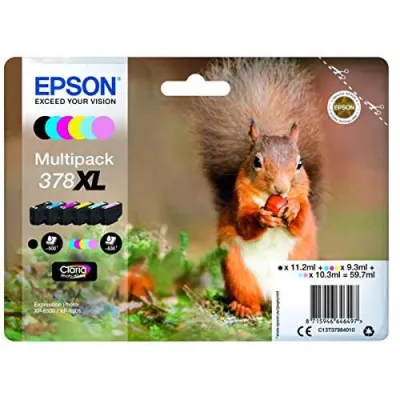Epson 378XL Pack de 6 Cartuchos de Tinta Originales