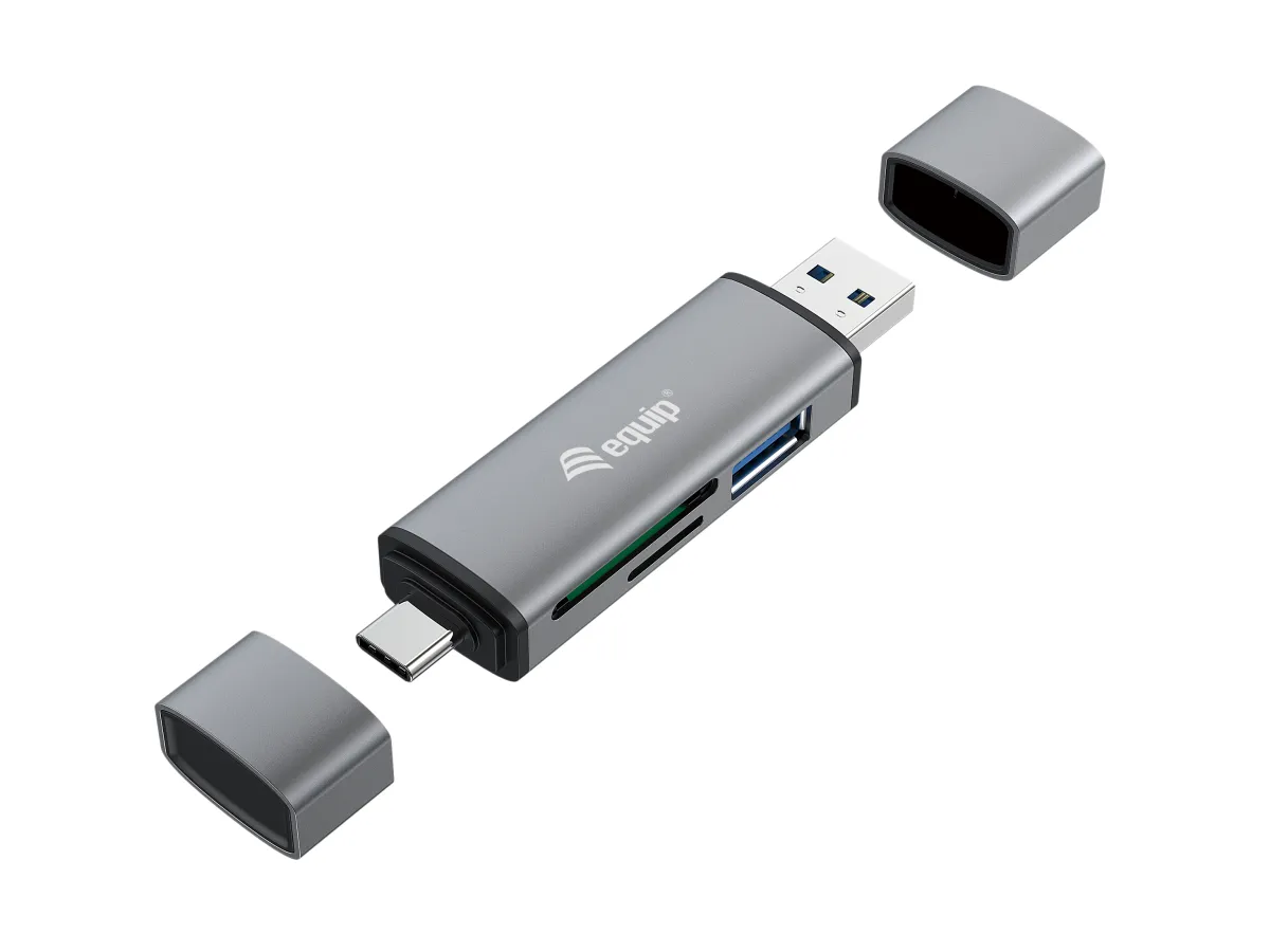 Card Reader Externo Equip Usb 3.0 Doble Conexion Usb-A & Usb-C Otg