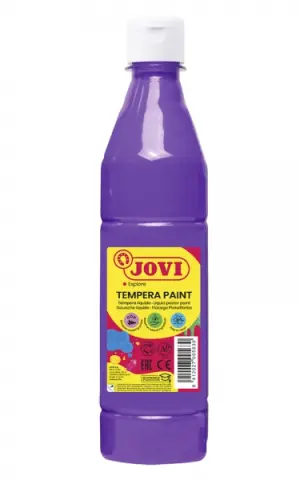 Jovi Tempera Paint 500ml Violeta - Base Agua, Alto Poder Cubriente, Secado Rápido