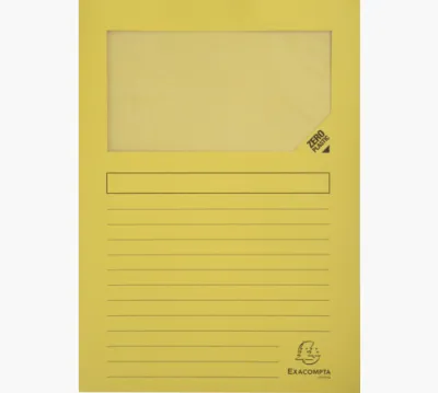 Exacompta Subcarpeta A4 Forever Con Ventana Amarillo 120g - 100 Unidades