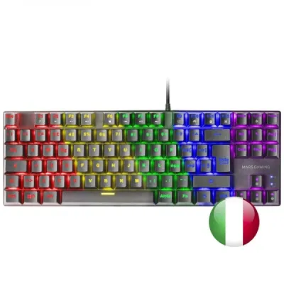 Mars Gaming MK80 Teclado Mecánico TKL Compacto RGB Antipolvo Multiplataforma Negro