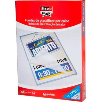 Fixo Fundas De Plastificar 125 Micras 90X130mm Brillo Pack 100 Unidades