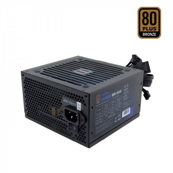 Coolbox Pwep500-85S 80 Plus Bronze Fuente De Alimentacion 500W Atx - Pfc Activo - Ventilador 120Mm