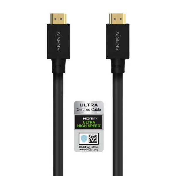 AISENS Cable HDMI V2.1 Ultra Alta Velocidad 8K@60Hz 48Gbps A/M-A/M Negro 5.0M