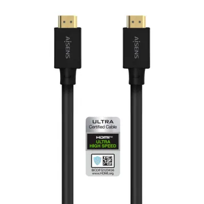 AISENS Cable HDMI V2.1 Ultra Alta Velocidad 8K@60Hz 48Gbps A/M-A/M Negro 5.0M