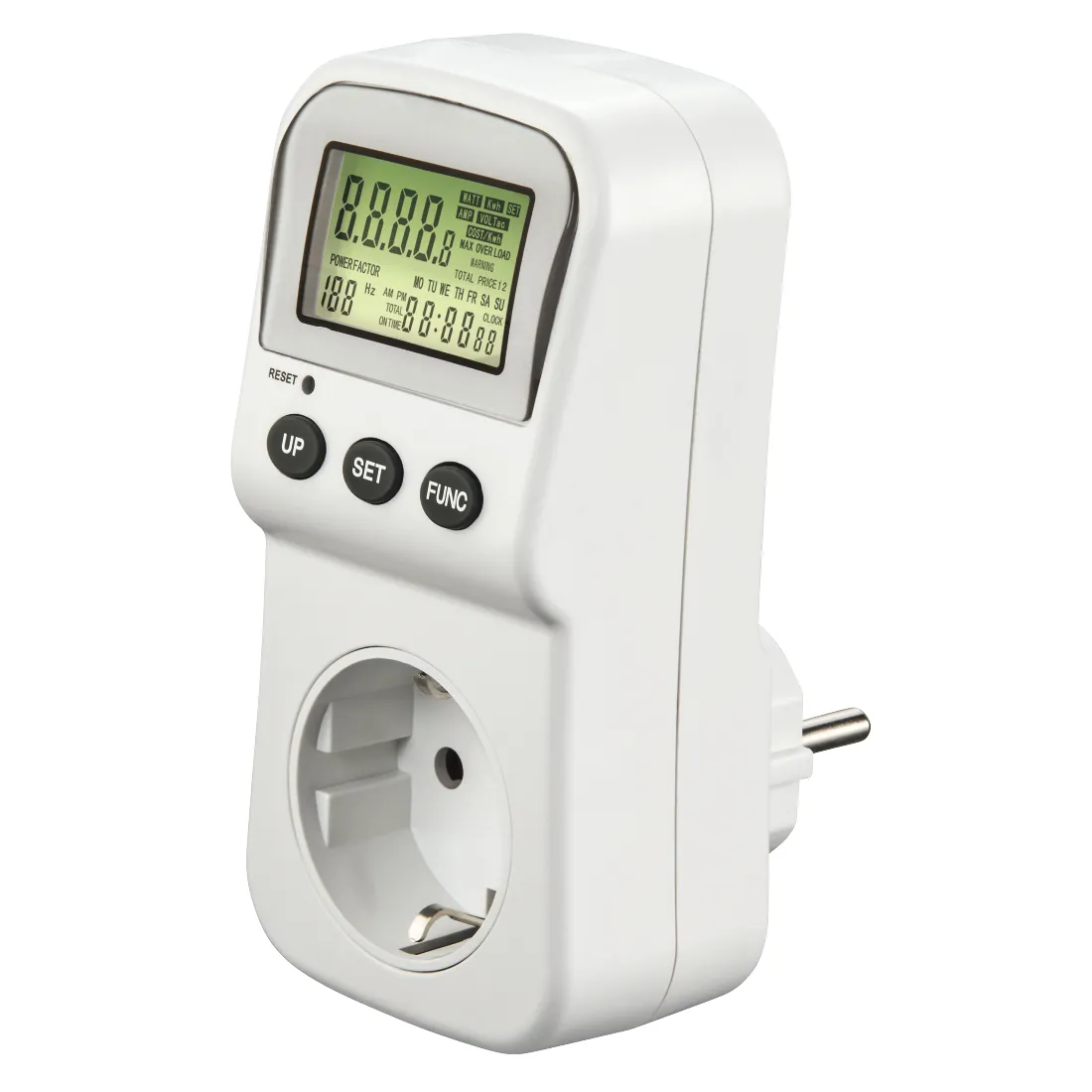 Hama Enchufe Contador Digital de Consumo 3680W con Pantalla LCD Color Blanco