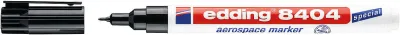Edding 8404 Rotulador Aeroespacial Permanente - Escribe Sobre Metal - Punta Redonda - Trazo 0.75Mm - Resistente Al Agua, Desgaste Y Al Roce - Secado Rapido - Color Negro