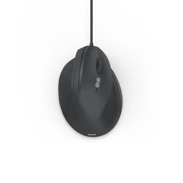 Hama ECM-500R Ratón Óptico Vertical Diestros 1800dpi 7 Botones Silencioso Negro