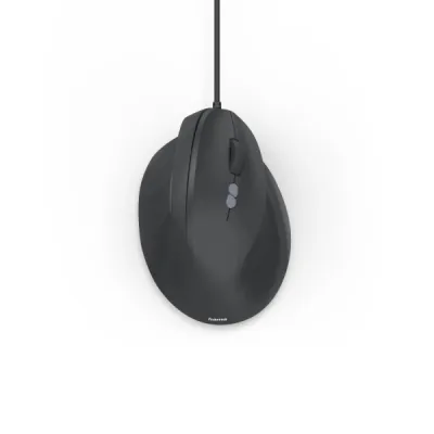 Hama ECM-500R Ratón Óptico Vertical Diestros 1800dpi 7 Botones Silencioso Negro