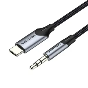 Vention Cable Conversor Audio USB-C a Jack 3.5 Macho 1m Gris
