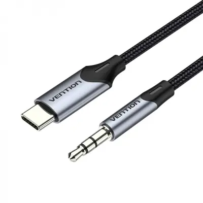 Vention Cable Conversor Audio USB-C a Jack 3.5 Macho 1m Gris