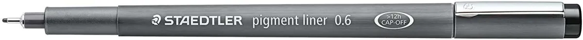 Staedtler Pigment Liner 308 Rotulador Calibrado - Trazo 0.6Mm - Secado Rapido - Color Negro