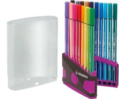 Stabilo Rotulador Pen 68 Estuche Surtido Antracita-Rosa 20 Unidades