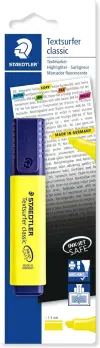 Staedtler Textsurfer Classic 364 Marcador Fluorescente Amarillo 1-5mm Punta Biselada