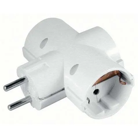 Elbat Adaptador Universal de 3 Tomas con Protección Infantil