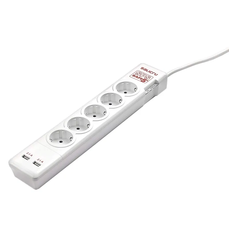 Salicru Sps Safe 5+ Regleta Con Protección 5 Tomas