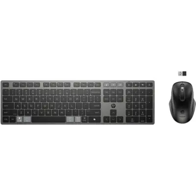 HP 725 Combo Teclado y Ratón Inalámbricos Recargables Bluetooth + 2.4GHz, 4000 DPI