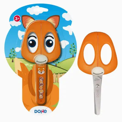 Dohe Tijera Escolar para Niños con Puntas Redondeadas y Diseño Zorro