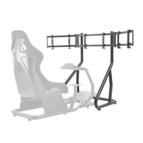Cromad Soporte Para 3 Monitores De 24" A 32" Ideal Para Utilizar Con Simulator Cockpit Seat - Sistema Antirrobo - Peso Max. 50Kg - Vesa De 75X75 Hasta 400X200