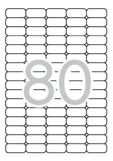 Apli Etiquetas Adhesivas 35,6X16,9mm A4 Inkjet/Láser C/Romos 80 X 25H Blancas