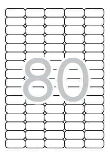 Apli Etiquetas Adhesivas 35,6X16,9mm A4 Inkjet/Láser C/Romos 80 X 25H Blancas