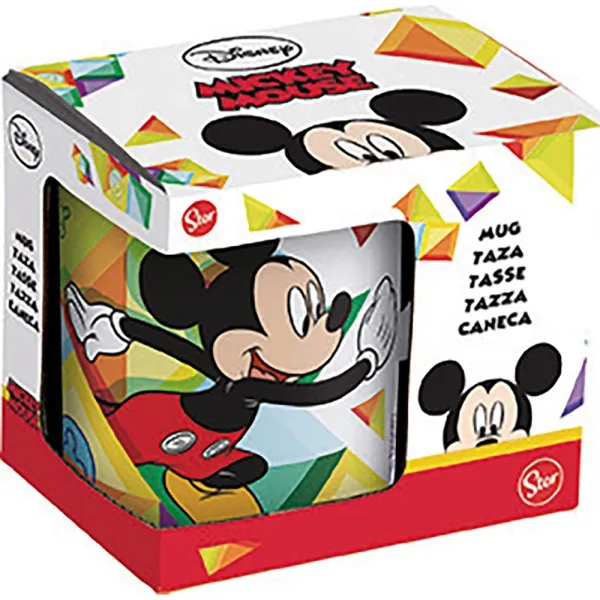 Safta Taza Cerámica Mickey Mouse Happy Smiles 325ml Apta Para Lavavajillas Y Microondas