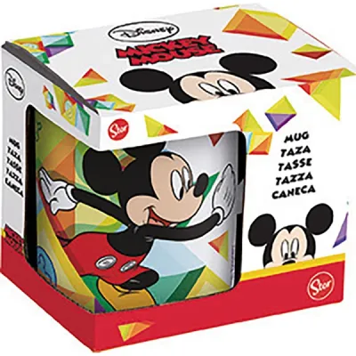 Safta Taza Cerámica Mickey Mouse Happy Smiles 325ml Apta Para Lavavajillas Y Microondas
