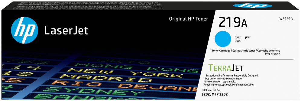 Hp Cartucho De Tóner Original Laserjet 219A Cian