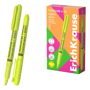 ErichKrause Visioline V-15 Marcador Fluorescente Amarillo Punta Biselada 0.6-3.5mm