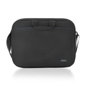 Aisens Maletin para Portatil 15,6" - Acolchado Fino - Bolsillo Frontal con Cremallera - Moderno y Accesible - Color Negro
