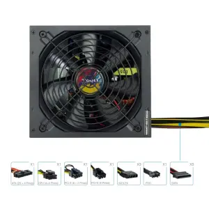 TOOQ Fuente De Alimentación 650W TQAPOLO-650SP ATX PFC Activo 5 SATA 3 MOLEX Negra