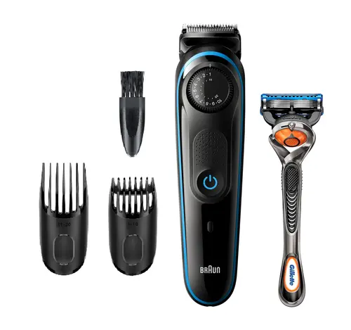 Braun BT3240 Depiladora Para Barba Batería 39 2 cm Mojado y Seco Negro/Azul
