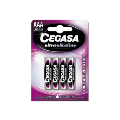 Cegasa Ultra Alcaline Pilas LR03 AAA Pack de 4 - Alta Capacidad y Rendimiento