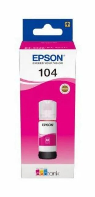 Epson Tinta Bote Magenta Nº 104 para Ecotank ET-2710, 2711, 2726, 2815