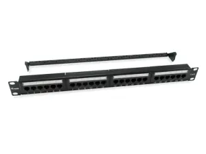 Equip Patch Panel 24 Puertos UTP Cat 6 1U Color Negro
