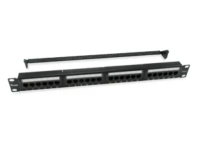 PATCH PANEL 24 PUERTOS UTP CATEGORIA 6 1U COLOR NEGRO