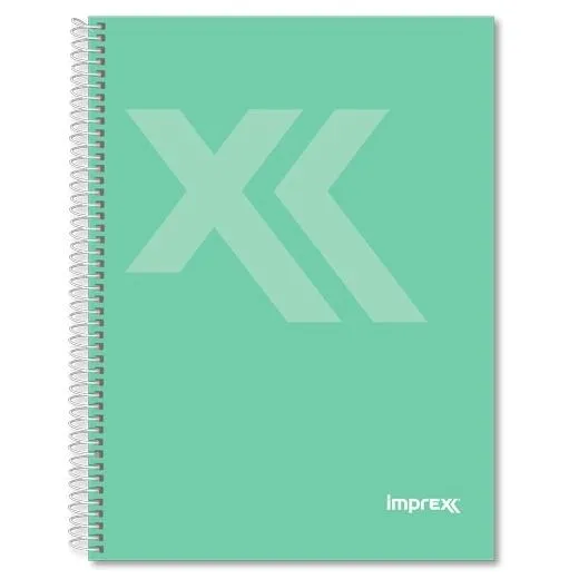 Imprex Cuaderno Espiral Tapa Forrada Folio 80H 90Gr 4X4 Verde