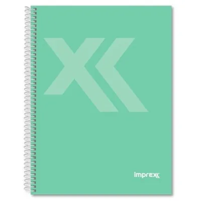 IMPREX Cuaderno Espiral Tapa Forrada 80H 90gr 4x4 Verde