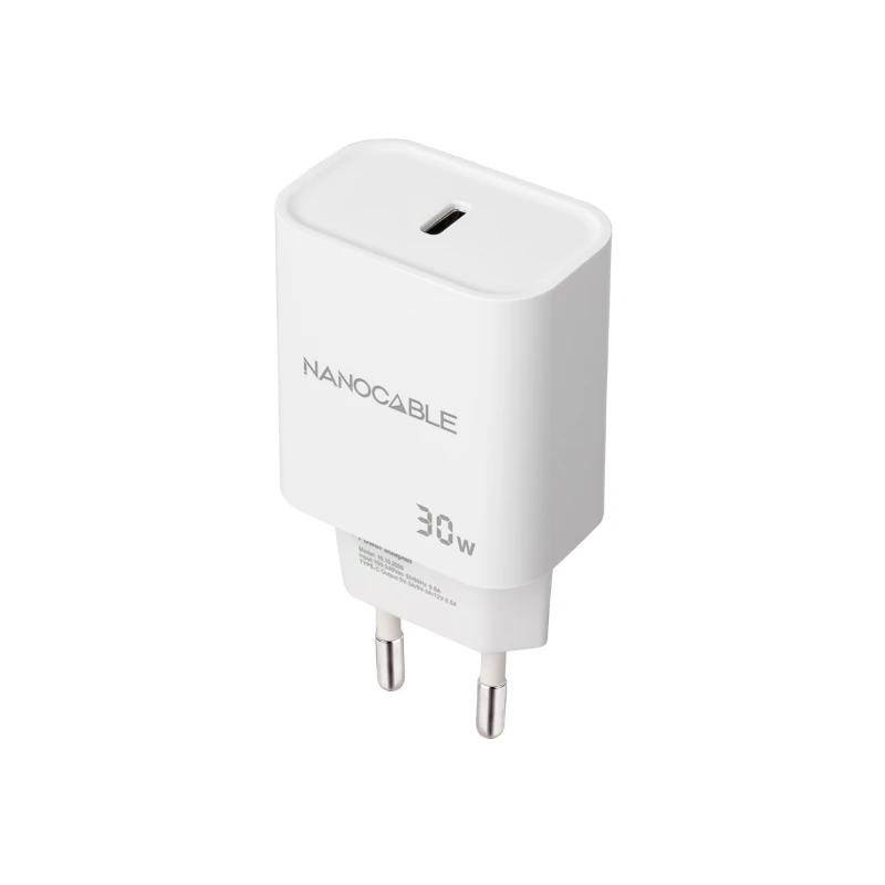 Nanocable Cargador Pared Usb-C Pd 30W Blanco